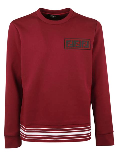 fendi red sweatshirt|fendi oversized sweater.